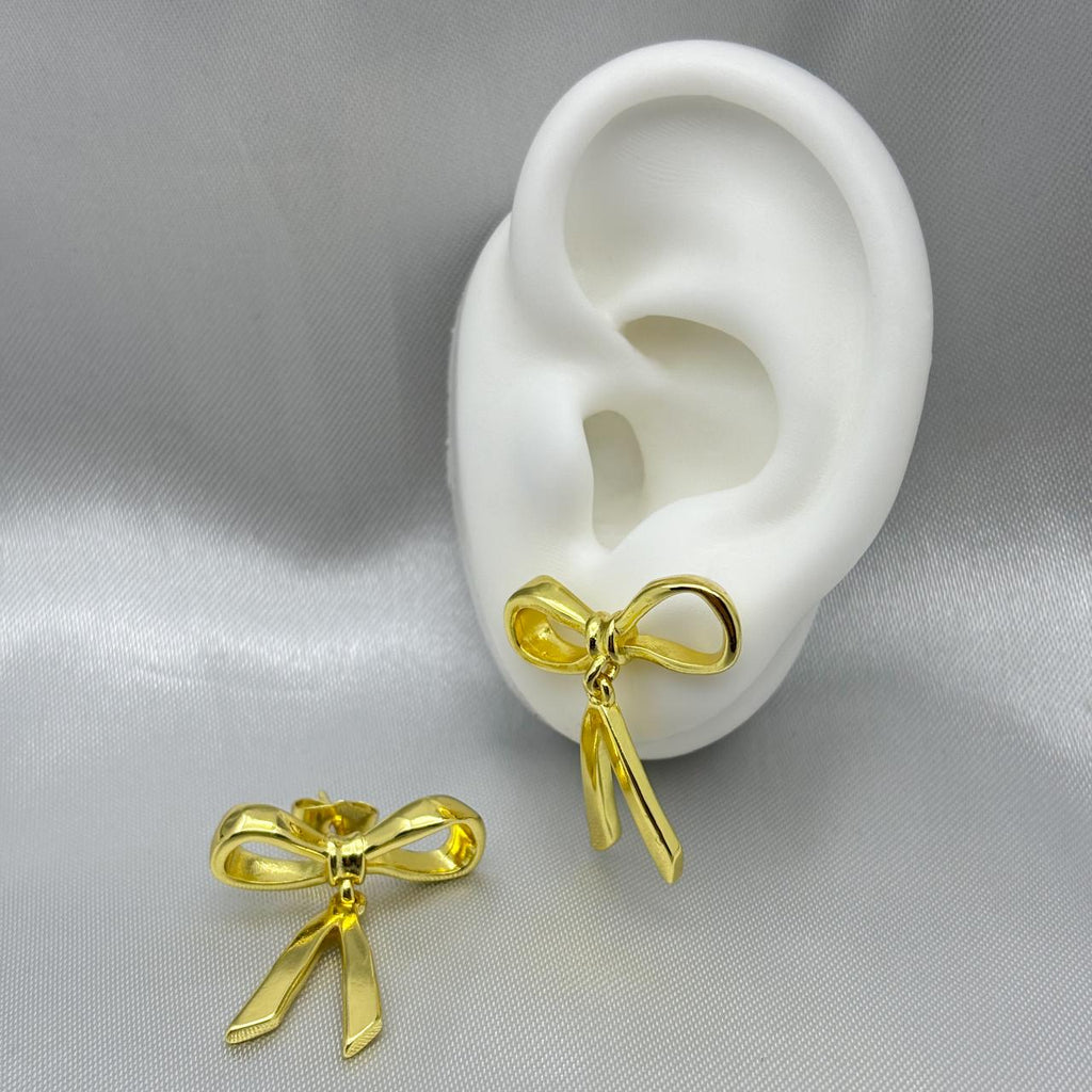 #ARL112 - Arete De Moño De Oro Laminado 18k