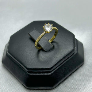 #AD10110 - Anillo Compromiso/Matrimonio De Oro 10k - J07/1.7