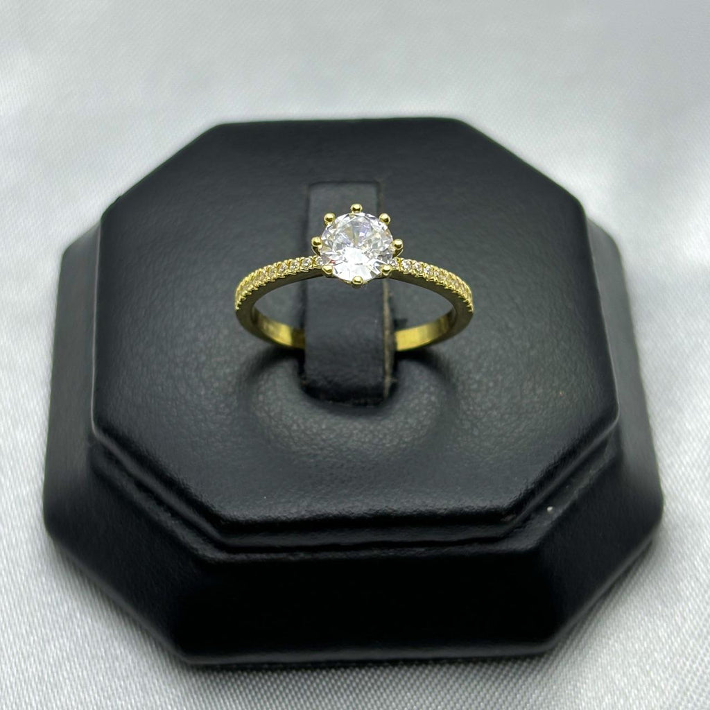 #AD10110 - Anillo Compromiso/Matrimonio De Oro 10k - J07/1.7