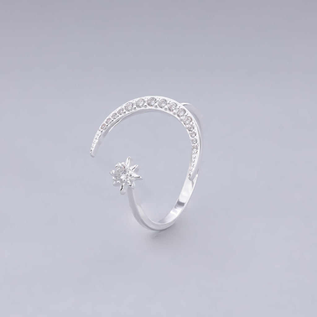 #AD166 - Anillo De Luna y Sol Ajustable - IP2.0