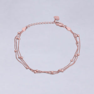 #PA228 - Pulsera Triple Con Bolitas De Plata - MI3.1