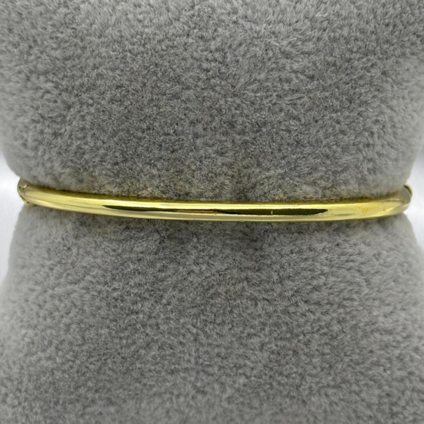 #PAL107 - Pulsera Clavo Rígida Ovalada Oro Laminado 18K