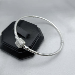 #PP112 - Pulsera Para Charms Con Piedra De Plata - AI15.3