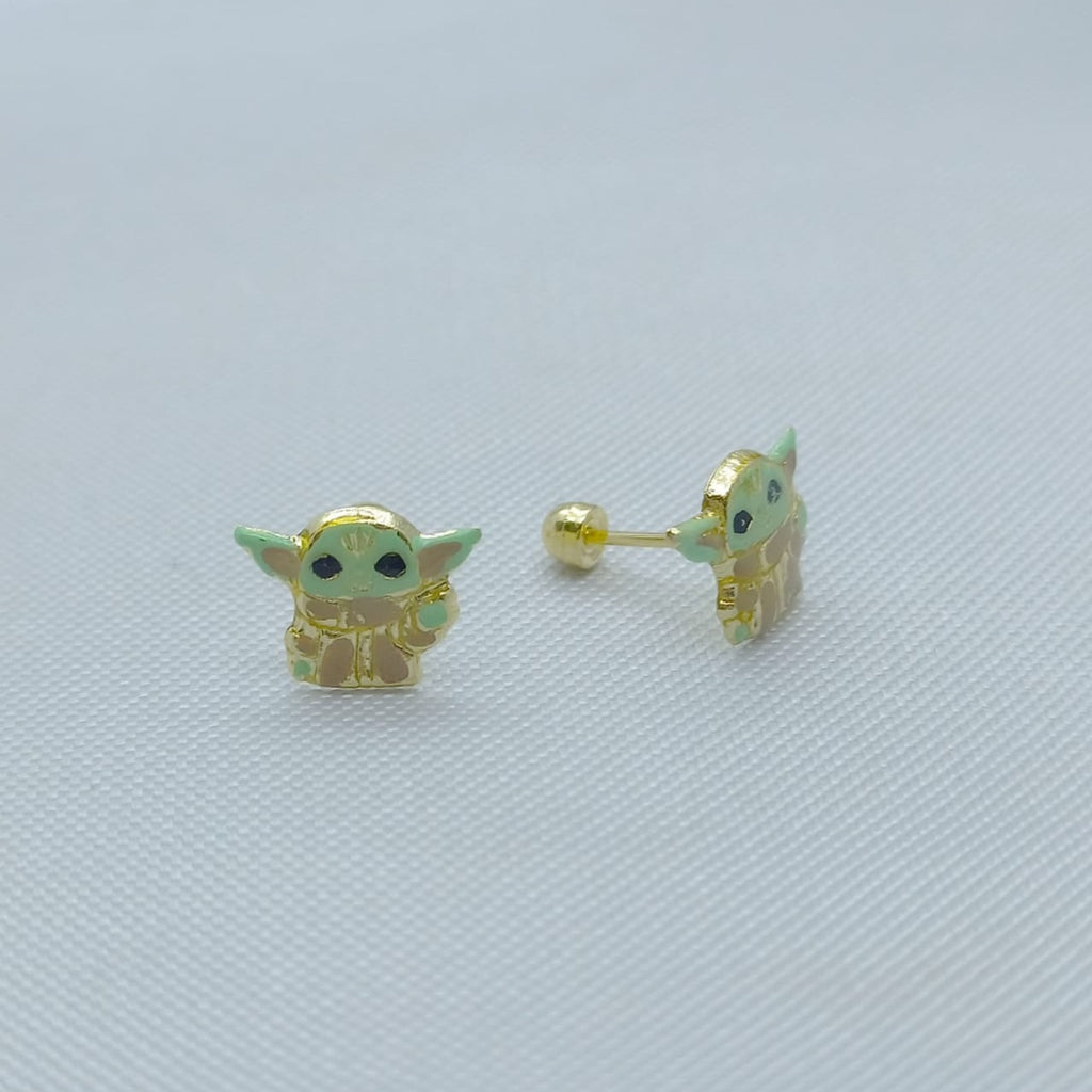 #B10187 - Broquel De Baby Yoda De Oro10k