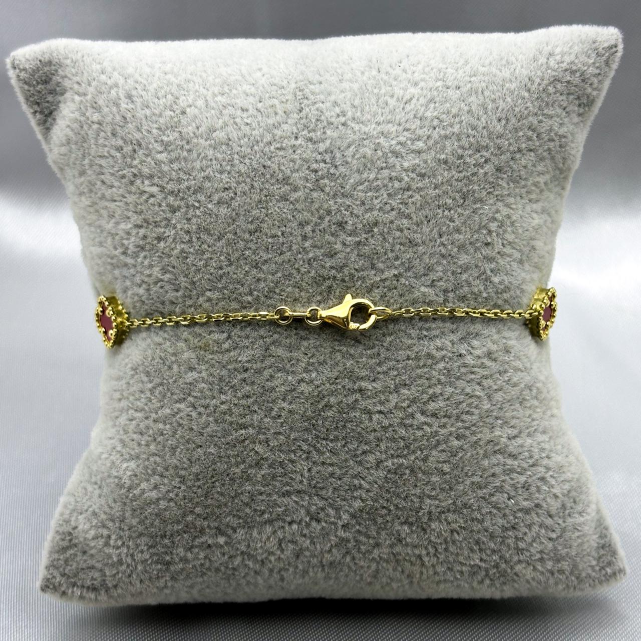 #PA10107 - Pulsera Tipo Van Cleef De Oro 10k 3.5