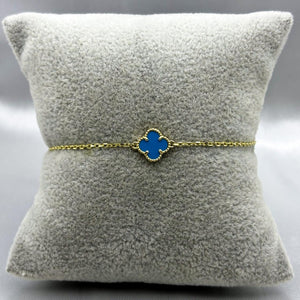 #PA10108- Pulsera Tipo Van Cleef De 1 Trébol De Oro 10k 1.9