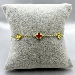 #PA10107 - Pulsera Tipo Van Cleef De Oro 10k 3.5