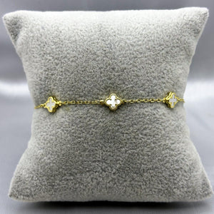 #PA10109 - Pulsera Tipo Van Cleef De Oro 10k 2.4