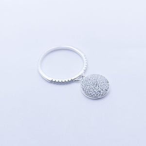 #AD250 - Anillo Con Colgante Circular - IP2.5